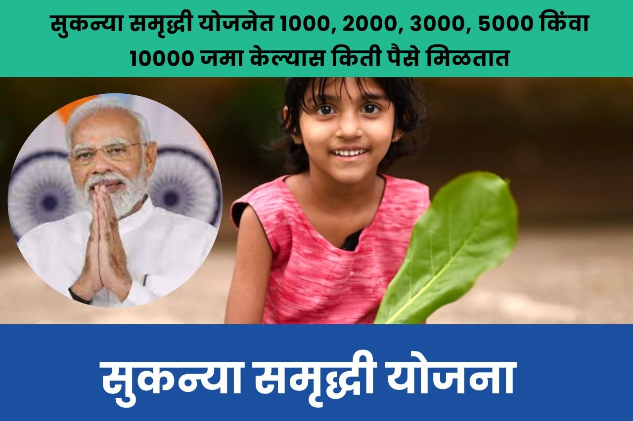 सुकन्या समृद्धी योजनेत 1000, 2000, 3000, 5000 किंवा 10000 जमा केल्यास किती पैसे मिळतात? जाणून घ्या